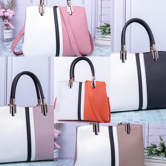 Purple & White Color Collision Purse RY660 - Picture 3 of 5